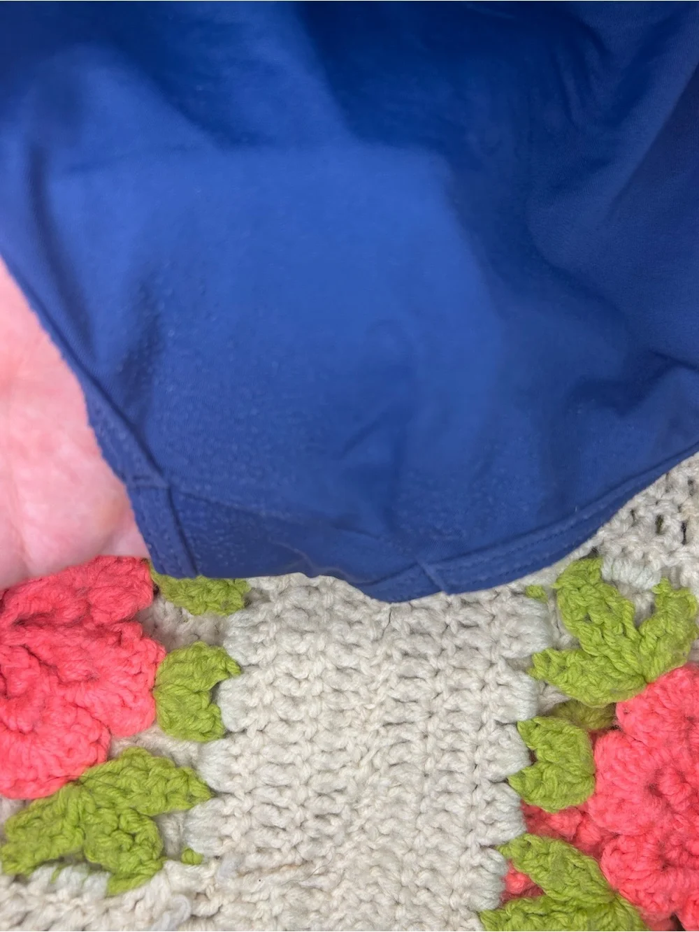Mini Boden Navy Swimsuit with Colorful Flower Accents